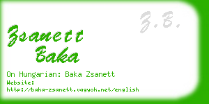 zsanett baka business card